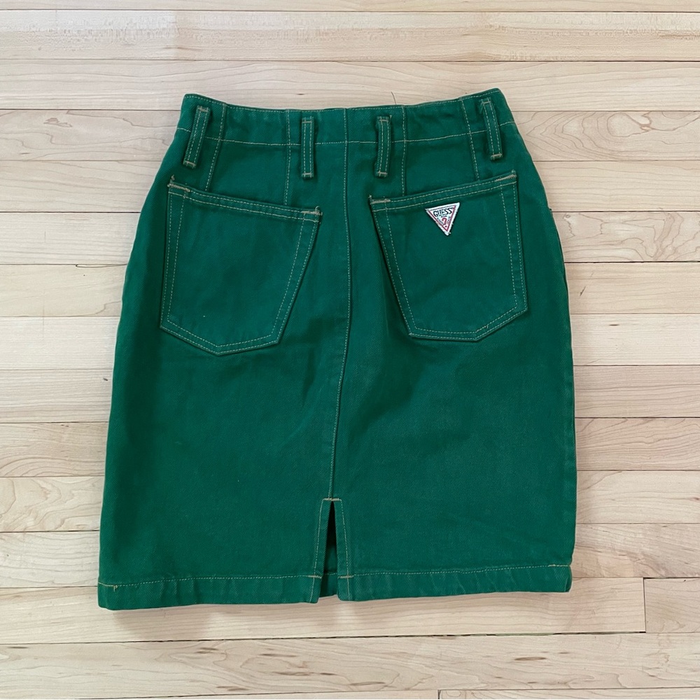 Vintage Guess Jeans Green Mini Skirt